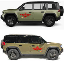 Military Star Punisher Skull Zijdeuren Vinyl Decal Sticker voor Jeep Recon 3
