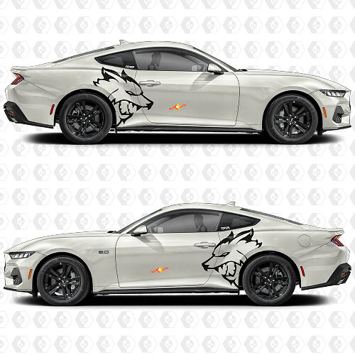Coyote Zijkant Vinyl Decal Kit voor Musclecar Musclecarmodel