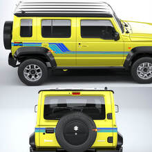 Heritage Retro zijkant- en achterstreep vinylstickerset voor Suzuki Jimny XL_2
