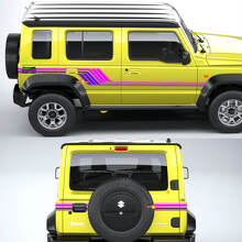 Heritage Retro zijkant- en achterstreep vinylstickerset voor Suzuki Jimny XL_3