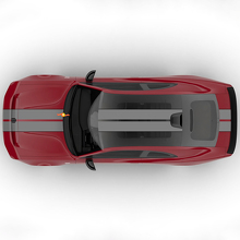 Sixpack dubbele centrale strepen motorkap rally offset vinyl decal graphic voor Dodge Charger Daytona 3