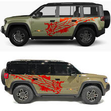 Military Star Splash Zijdelen Vinyl decal sticker voor Jeep Recon 3