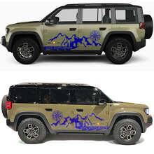 Compass Explore Mountains Zijdeuren Vinyl Sticker voor Jeep Recon 2