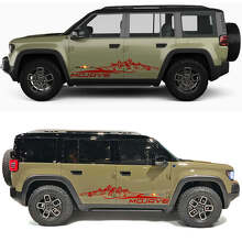 Desert Mountains Mojave Zijdeuren Vinyl Sticker voor Jeep Recon 3