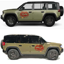 Overland Adventure Tent Boszijde Deuren Vinyl Sticker voor Jeep Recon 3