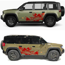 Bandenpatroon Modderspatten Zijdeuren Vinyl Sticker voor Jeep Recon 3