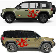 Skull Deer Splash Zijdeuren Vinyl Decal voor Jeep Recon 3