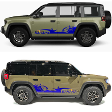 Skull Desert Sahara Zijdeuren Vinyl Sticker voor Jeep Recon 2