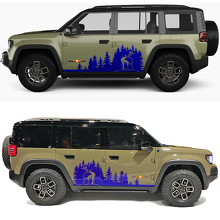 Deer Forest Line Zijdeuren Vinyl Stickers voor Jeep Recon 2