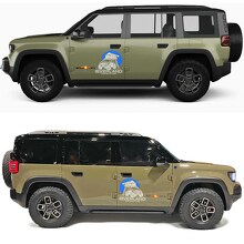 Overland Adventure Daktent Autodeuren Vinyl Sticker voor Jeep Recon 2