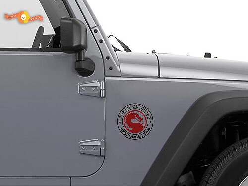 Zombie Outbreak Response Team Mortal Kombat Side Vinyl Decal Sticker voor Jeep Wrangler