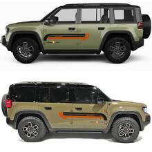 Strepen Retro Sport Zijdeuren Vinyl Decal voor Jeep Recon 2