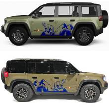 Vinylsticker zijdeuren Cougar Mountains Forest voor Jeep Recon 2