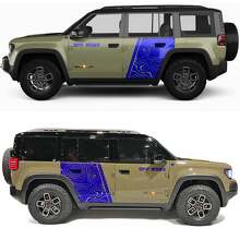 Topografische kaart Off Road zijdeuren vinyl sticker voor Jeep Recon 2