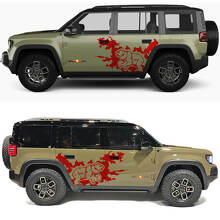 Bear Splash zijdeuren vinyl sticker voor Jeep Recon 3