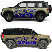 Mountains Bos Bomen Zijdeuren Vinyl Sticker voor Jeep Recon 2