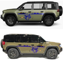 Sunset Canyon Rock Trac zijdeurs vinylsticker voor Jeep Recon 3