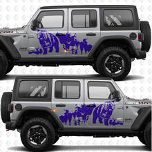 Bear Trees Splash Zijkanten Deuren Vinyl decal sticker passend voor Jeep Wrangler 2
