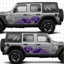 Desert Explore Sahara Altitude Zijdeuren Vinyl decal sticker passend voor Jeep Wrangler 3