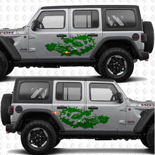 Visstok Forel Water Spat Zijdeuren Vinyl decal sticker passend voor Jeep Wrangler 3