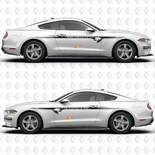S550 50L Coyote V8 Minimale Accent Zijkanten Deur Vinyl Stickers voor Ford Mustang 1