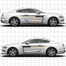 Classic Stripes Zijdeur Vinyl Decal Sticker voor Ford Mustang 2014-2023_2