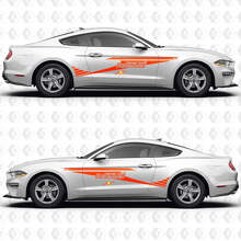 S550 Diagonale Racing Stripe Performance Pakket Niveau 1 Zijdeuren Vinyl Stickers voor Ford Mustang 3