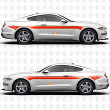 S550 EcoBoost Premium Dubbel Parallelle Strepen Zijdeuren Vinyl Stickers Decals voor Musclecar Musclecarmodel 2