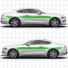 S550 EcoBoost Premium Dubbel Parallelle Strepen Zijdeuren Vinyl Stickers Decals voor Musclecar Musclecarmodel 3
