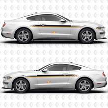 Dubbele Racing Zijstrepen Vinyl Decal Kit voor Musclecar Mustang S550_2