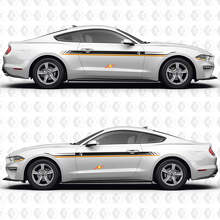 S550 GT Dubbele Parallelle Strepen Zijdeuren Vinyl Stickers voor Ford Mustang 2