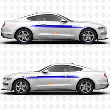 Dubbele Racing Zijstrepen Vinyl Decal Kit voor Musclecar Mustang S550_3
