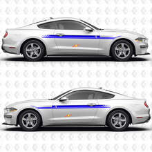S550 GT Dubbele Parallelle Strepen Zijdeuren Vinyl Stickers voor Ford Mustang 3
