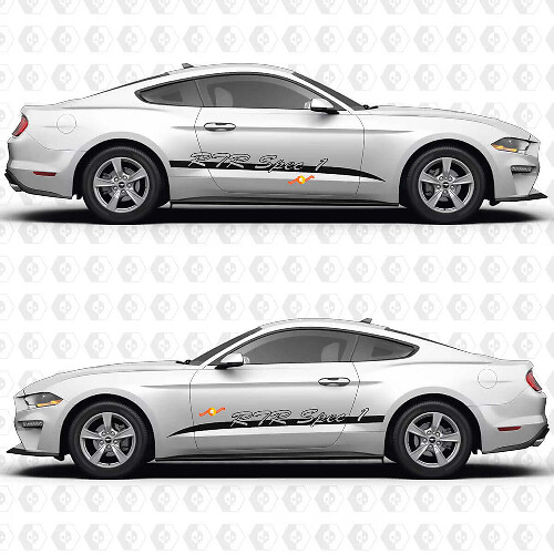 S550 Negatieve Ruimte Streep-RTR Spec 1 Zijdeuren Vinyl Stickers voor Ford Mustang