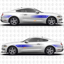 Speed Line Patroon 3.7L V6 Zijdeuren Vinyl Decals Stickers voor Ford Mustang 2