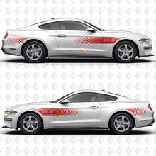 Speed Line Patroon 3.7L V6 Zijdeuren Vinyl Decals Stickers voor Ford Mustang 3