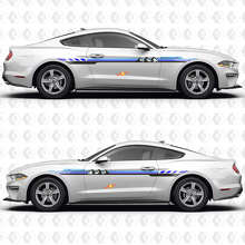 S550 Mountains Zonsondergang Retro Verloopstijl Zijdeuren Vinyl Stickers voor Ford Mustang 2