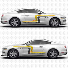 Vintage Racing Blocks 2.3L EcoBoost I4 Zijdeuren Vinyl Decals Stickers voor Ford Mustang 3