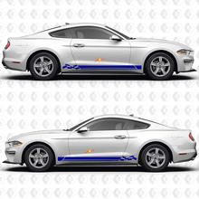 California Special Drie Dubbele Racestrepen Zijkant Deur Vinyl Decal Sticker Graphics voor Musclecar Musclecarmodel 2