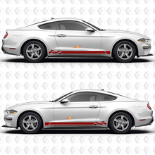 California Special Drie Dubbele Racestrepen Zijkant Deur Vinyl Decal Sticker Graphics voor Musclecar Musclecarmodel 3
