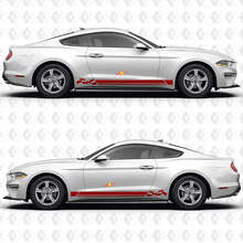 Ruitenvlag en Drievoudige Strepen Zij Vinyl Decal Sticker voor Ford Mustang_3