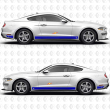 Brede zijstreep vinyldecal sticker graphics voor musclecar Musclecarmodel 2