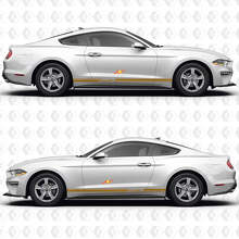 Minimale Accentstreep Roush Zijdeur Rocker Panel Vinyl Decals Stickers voor Ford Mustang 2