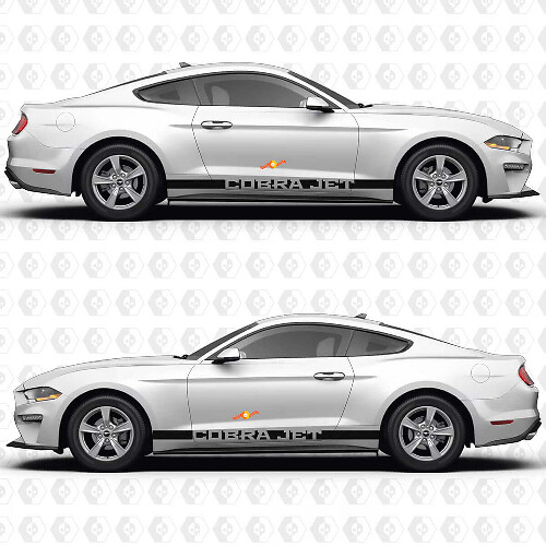 Negatieve Ruimte Streep Cobra Jet Zijdeur Sierlijst Vinyl Stickers voor Ford Mustang 1