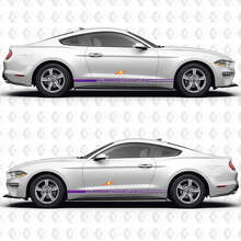 Dunne Lijnen Performance Pakket Niveau Zijdeur Rocker Panel Vinyl Decals Stickers voor Ford Mustang 3