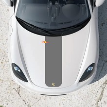 Middenlijn Motief Motorkap Sticker voor Porsche Boxster 718 3