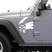 Punisher-logo zijvinylsticker voor Jeep Wrangler Rubicon_2