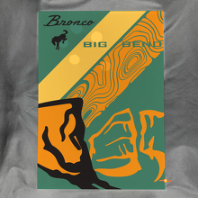 Bronco Big Bend Mountains Glanzend Acryl Garage Muurdecoratie Paneel 2