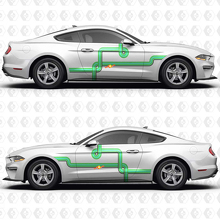 Old School Strepen Zijdeur Vinyl Decal Sticker Graphics voor Musclecar Musclecarmodel 3