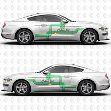 Old School typografiestrip Cobra Jet zijkant deur vinyl decals stickers voor Ford Mustang 3